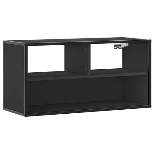 Tv-bord 80x31x39,5 cm konstrueret træ og metal sort