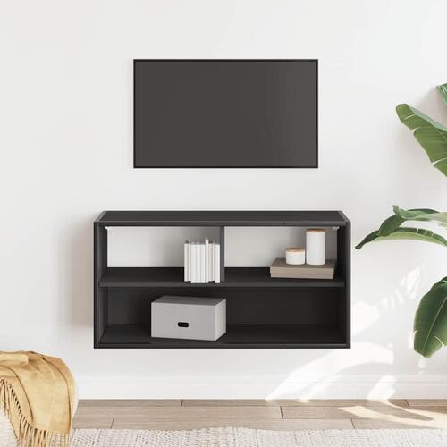 Tv-bord 80x31x39,5 cm konstrueret træ og metal sort