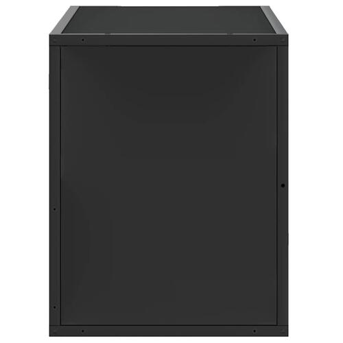 Tv-bord 80x31x39,5 cm konstrueret træ og metal sort