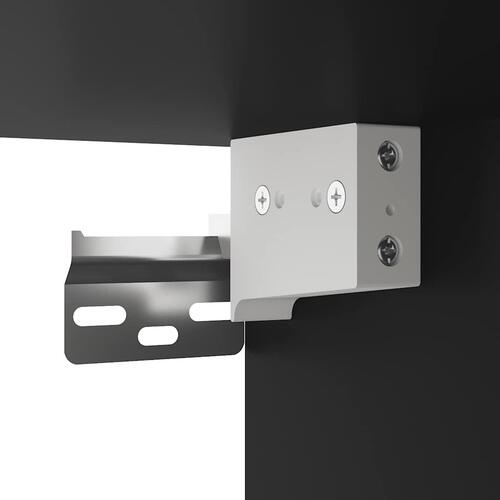 Tv-bord 80x31x39,5 cm konstrueret træ og metal sort
