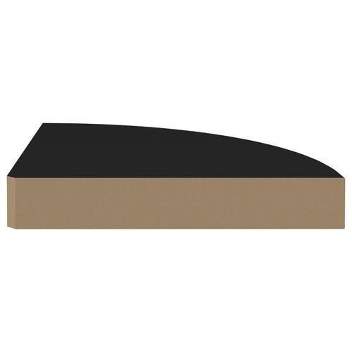 Hjørnehylder 2 stk. 25x25x3,8 cm MDF sort