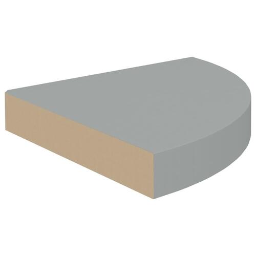 Hjørnehylder 2 stk. 25x25x3,8 cm MDF grå