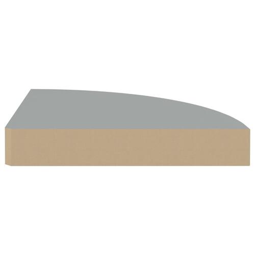 Hjørnehylder 2 stk. 25x25x3,8 cm MDF grå