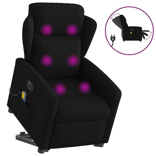 Elektrisk massagestol med løftefunktion stof sort