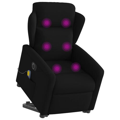 Elektrisk massagestol med løftefunktion stof sort