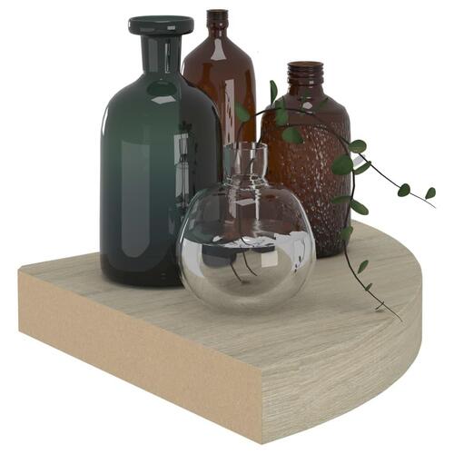 Hjørnehylder 2 stk. 25x25x3,8 cm MDF sort