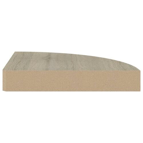 Hjørnehylder 2 stk. 25x25x3,8 cm MDF sort