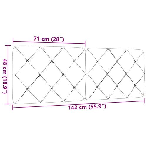Gavlpude 140 cm stof mørkegrå