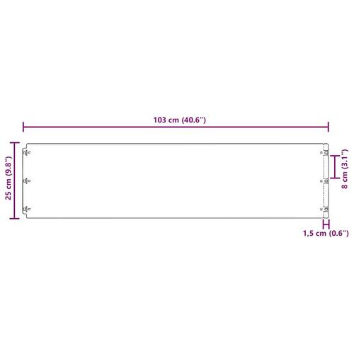 Plænekanter 20 stk. 25x103 cm fleksibelt vejrbestandigt stål