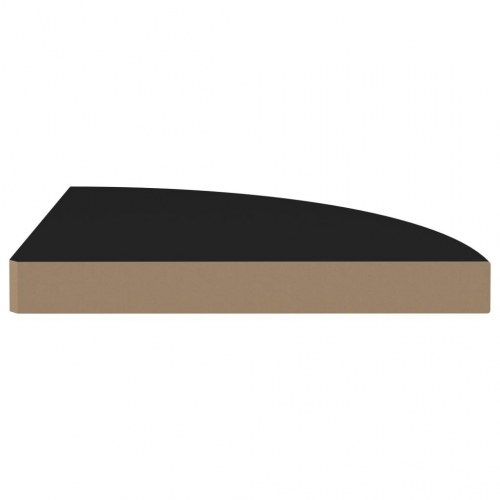 Hjørnehylder 2 stk. 35x35x3,8 cm MDF sort