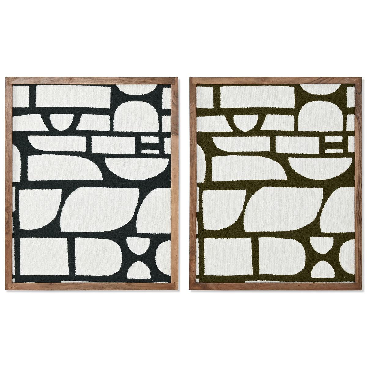 Maleri i bomuld og akacie - 60 × 3 × 75 cm