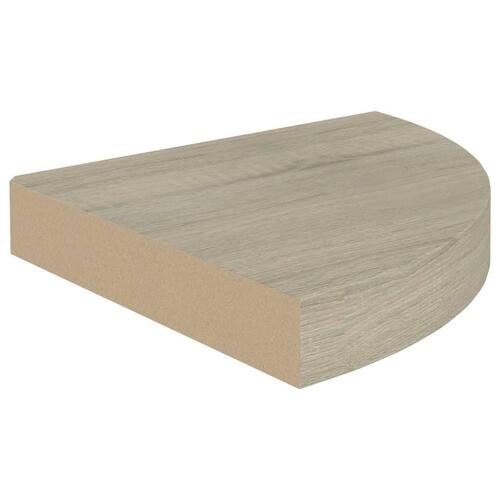 Hjørnehylder 4 stk. 25x25x3,8 cm MDF egetræsfarvet