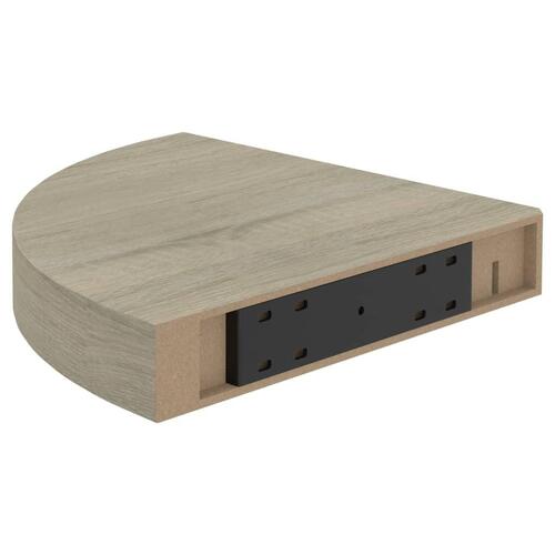 Hjørnehylder 4 stk. 25x25x3,8 cm MDF egetræsfarvet