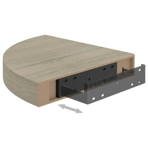 Hjørnehylder 4 stk. 25x25x3,8 cm MDF egetræsfarvet