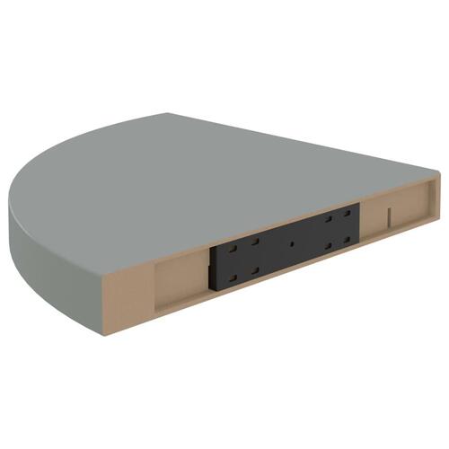 Hjørnehylder 2 stk. 35x35x3,8 cm MDF grå