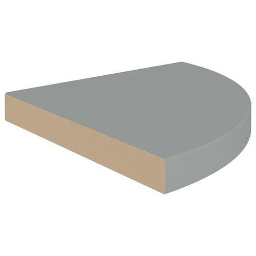 Hjørnehylder 4 stk. 35x35x3,8 cm MDF grå