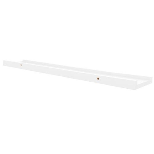 Billedhylder 2 stk. 80x9x3 cm MDF hvid