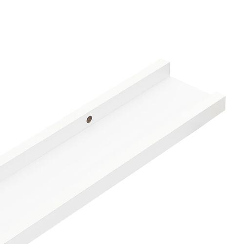 Billedhylder 2 stk. 80x9x3 cm MDF hvid