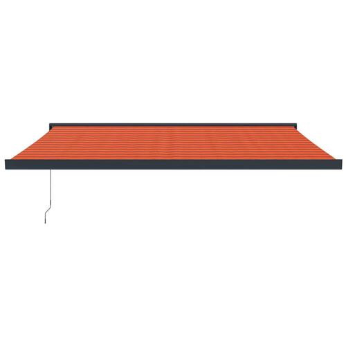 Foldemarkise 4,5x3 m stof og aluminium orange og brun