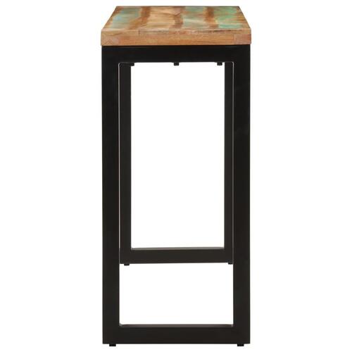 Konsolbord 110x35x75 cm massivt genbrugstræ