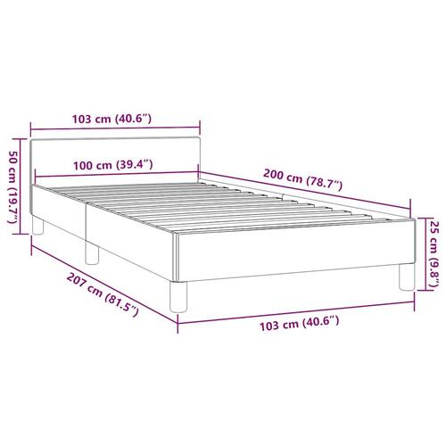 Sengeramme uden madras Grøn 100x200 cm Stof