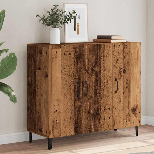 Skab 90x34x80 cm konstrueret træ gammelt træ-look