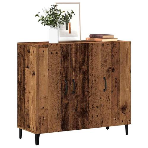 Skab 90x34x80 cm konstrueret træ gammelt træ-look