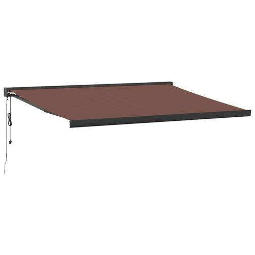 Markise 400x300 cm automatisk betjening brun