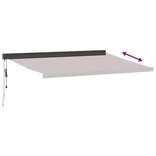 Markise 400x300 cm automatisk betjening brun