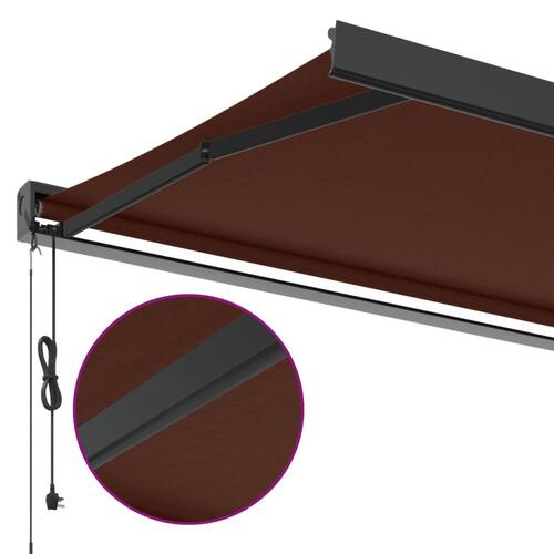 Markise 400x300 cm automatisk betjening brun