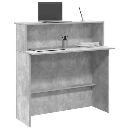 Receptionsskranke 100x50x103,5 cm konstrueret træ beton grå