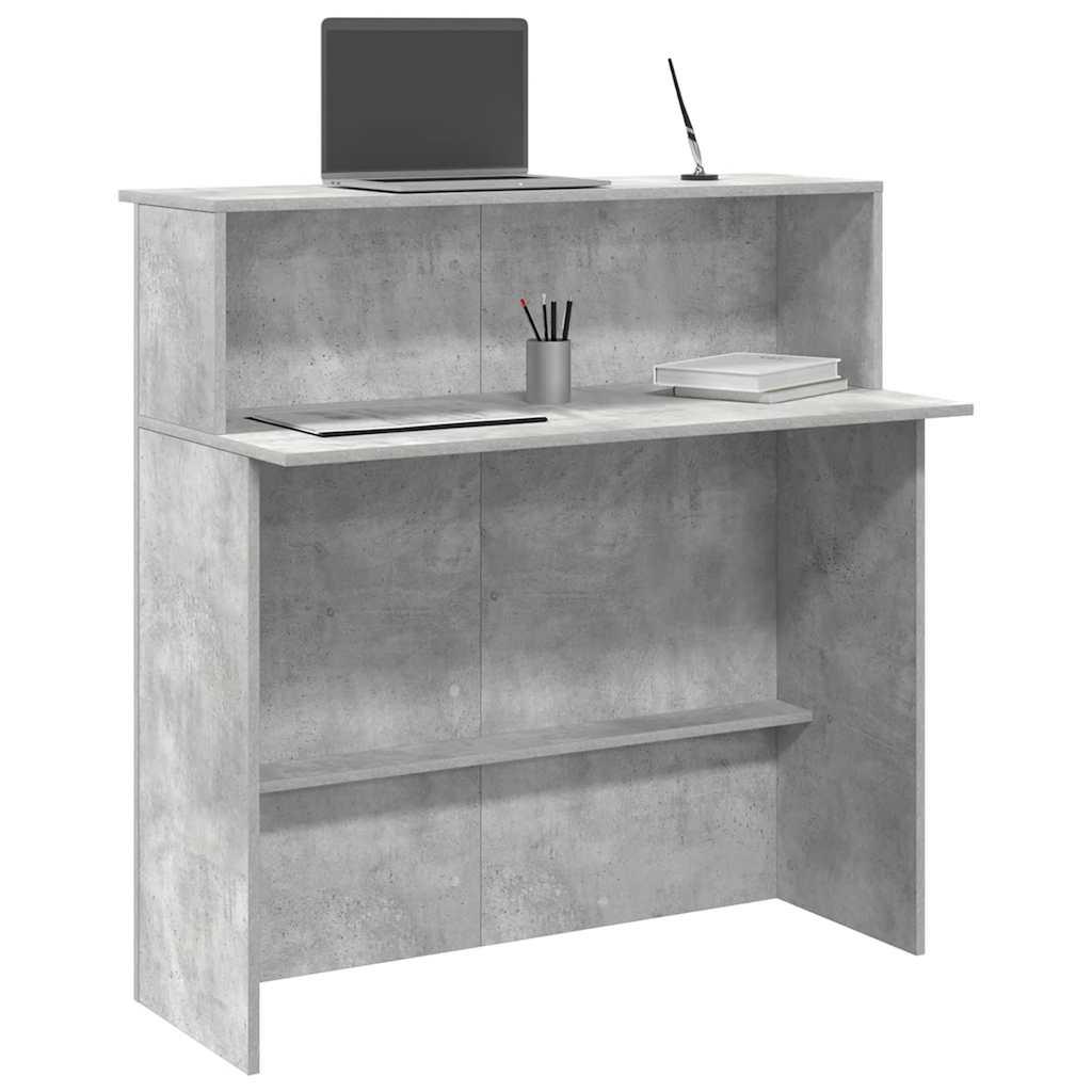Receptionsskranke 100x50x103,5 cm konstrueret træ beton grå