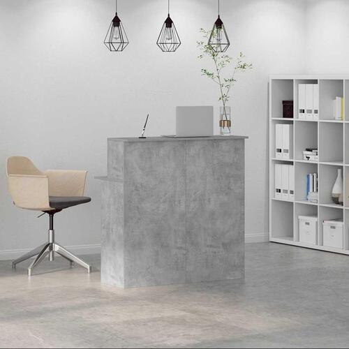 Receptionsskranke 100x50x103,5 cm konstrueret træ beton grå