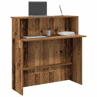 Receptionsskranke antikt træ 100x50x103,5 cm konstrueret træ