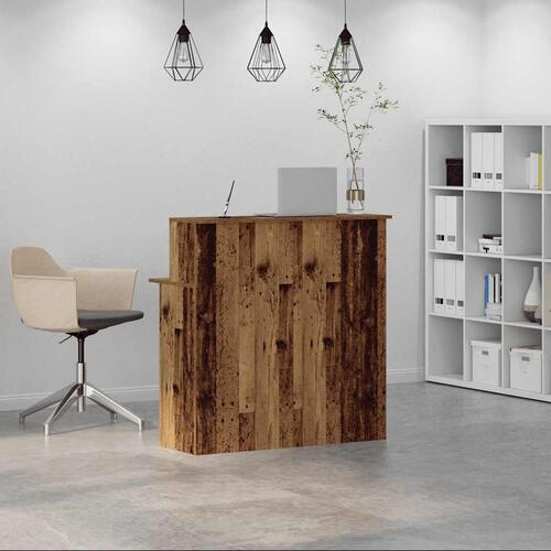 Receptionsskranke antikt træ 100x50x103,5 cm konstrueret træ