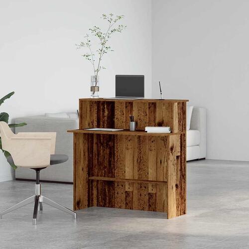 Receptionsskranke antikt træ 100x50x103,5 cm konstrueret træ