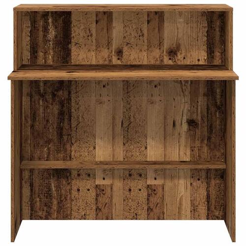 Receptionsskranke antikt træ 100x50x103,5 cm konstrueret træ