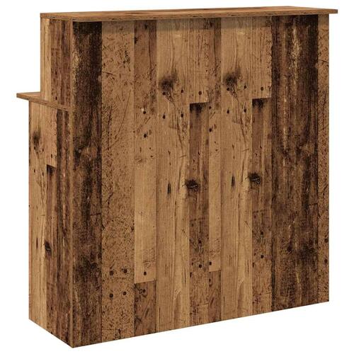 Receptionsskranke antikt træ 100x50x103,5 cm konstrueret træ