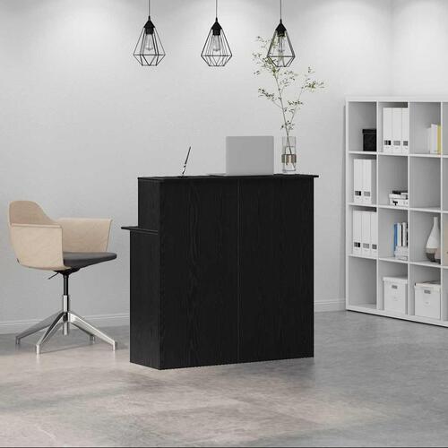 Receptionsskranke 100x50x103,5 cm konstrueret træ sort