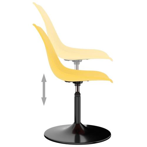 Drejelige spisebordsstole 4 stk. PP gul