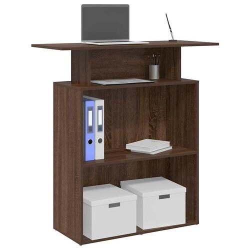 Receptionsskranke 100x40x104 cm brun egetræsfarve