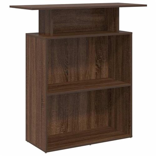 Receptionsskranke 100x40x104 cm brun egetræsfarve