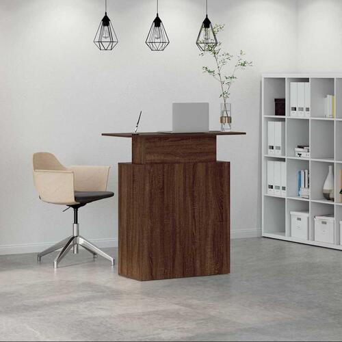 Receptionsskranke 100x40x104 cm brun egetræsfarve