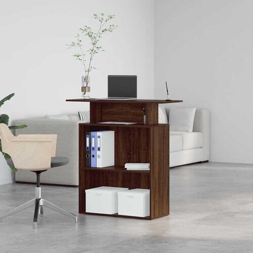 Receptionsskranke 100x40x104 cm brun egetræsfarve