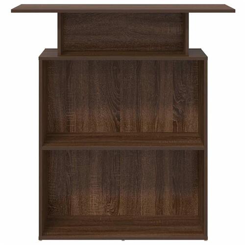 Receptionsskranke 100x40x104 cm brun egetræsfarve