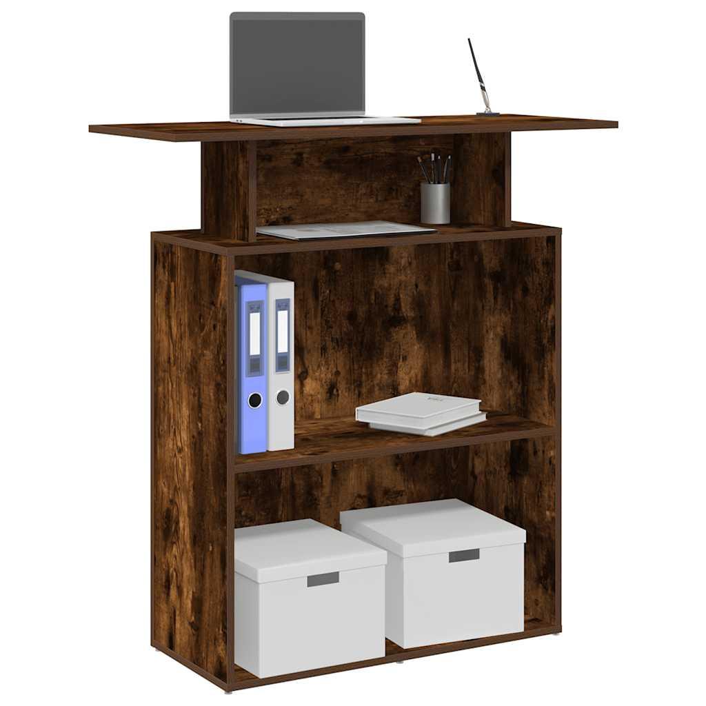 Receptionsskranke 100x40x104 Cm Konstrueret Træ - Røget eg