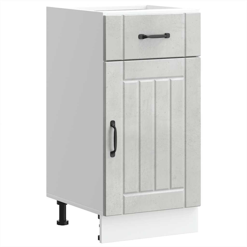 Køkkenunderskab Lucca konstrueret træ beton grå