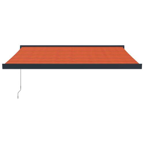 Foldemarkise 3,5x2,5 m stof og aluminium orange og brun