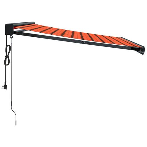 Foldemarkise 3,5x2,5 m stof og aluminium orange og brun