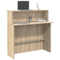 Receptionsskranke 100x50x103,5 cm konstrueret træ sonoma-eg